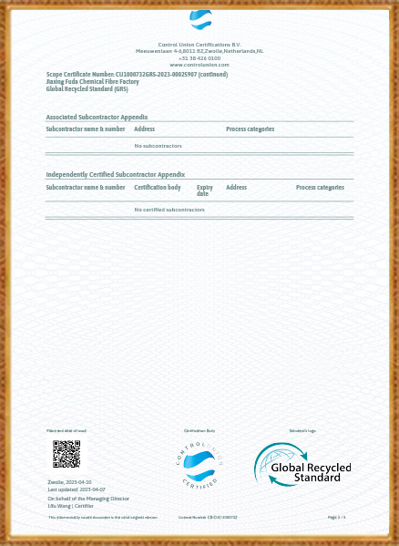 Monarcha Snáithín Ceimiceach Jiaxing Fuda